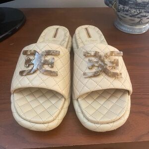 Sam Edelman Women's Karinda Quilted Emblem Slide Sandals